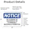 Signmission No Storage Of Hazardous Or Flammable Materials OSHA Notice Sign, Vinyl Decal, 5in W x 3.5in L, 2PK OS-2PACK-NS-D-35-L-14861 - alternate 4